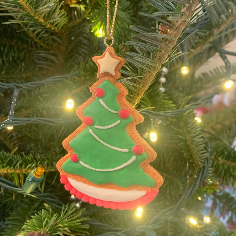 Vintage Resin Frosted Cookie Tree Ornament